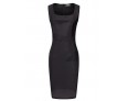 Women's Vintage Casual Day Lace Patchwork Plus Size Bodycon Square Neck Knee-length Dress