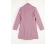 Women's Casual/Daily Simple Coat,Solid Notch Lapel Long Sleeve Spring Pink / Red / Green / Purple Wool Medium