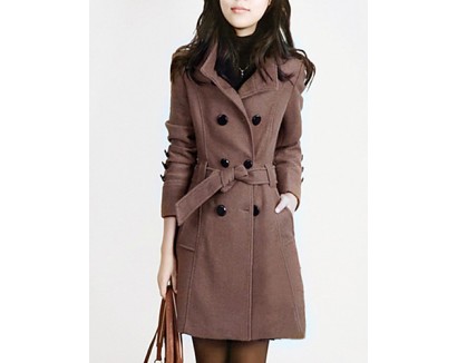 Women's Casual/Daily Simple Coat,Solid Turtleneck Long Sleeve Winter Blue / Red / Black / Brown / Yellow Wool Thick