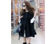 WinterWomen's Solid Color Black Coats & Jackets , Sexy / Casual / Work Cowl Long Sleeve