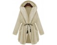 Women's Plus Size Simple Coat,Solid Hooded Long Sleeve Winter White / Brown / Green Nylon Thick