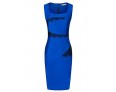 Women's Vintage Casual Day Lace Patchwork Plus Size Bodycon Square Neck Knee-length Dress